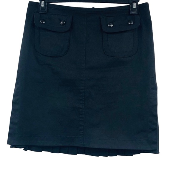 Per Se Black Mini Skirt with Pleated Back Detail NWT Women Size 8 - Picture 1 of 11